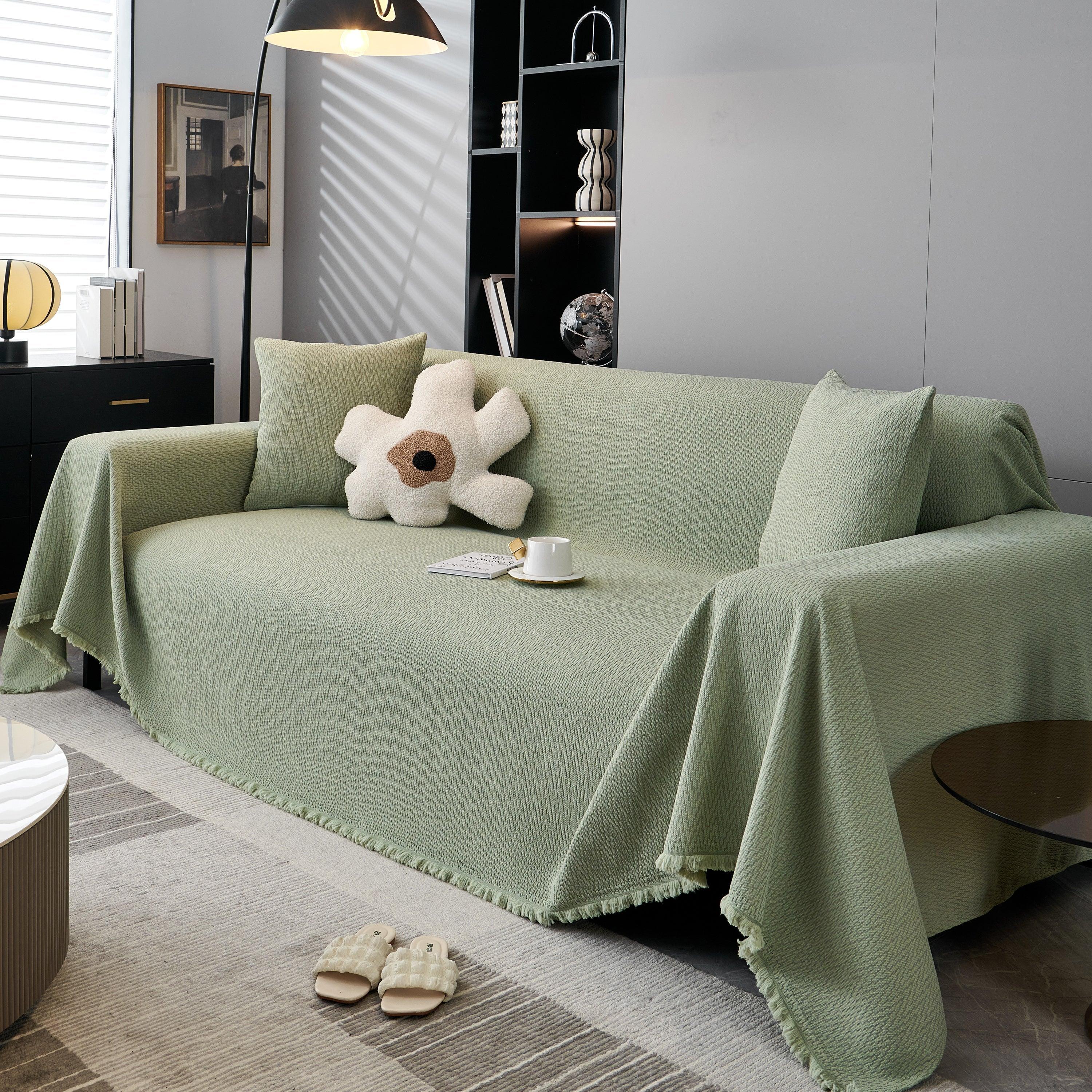 Waterproof Scratch Proof Herringbone Large Throw Blanket for Couch, Chenille Couch Cushion Covers for Pets - TaroTextile