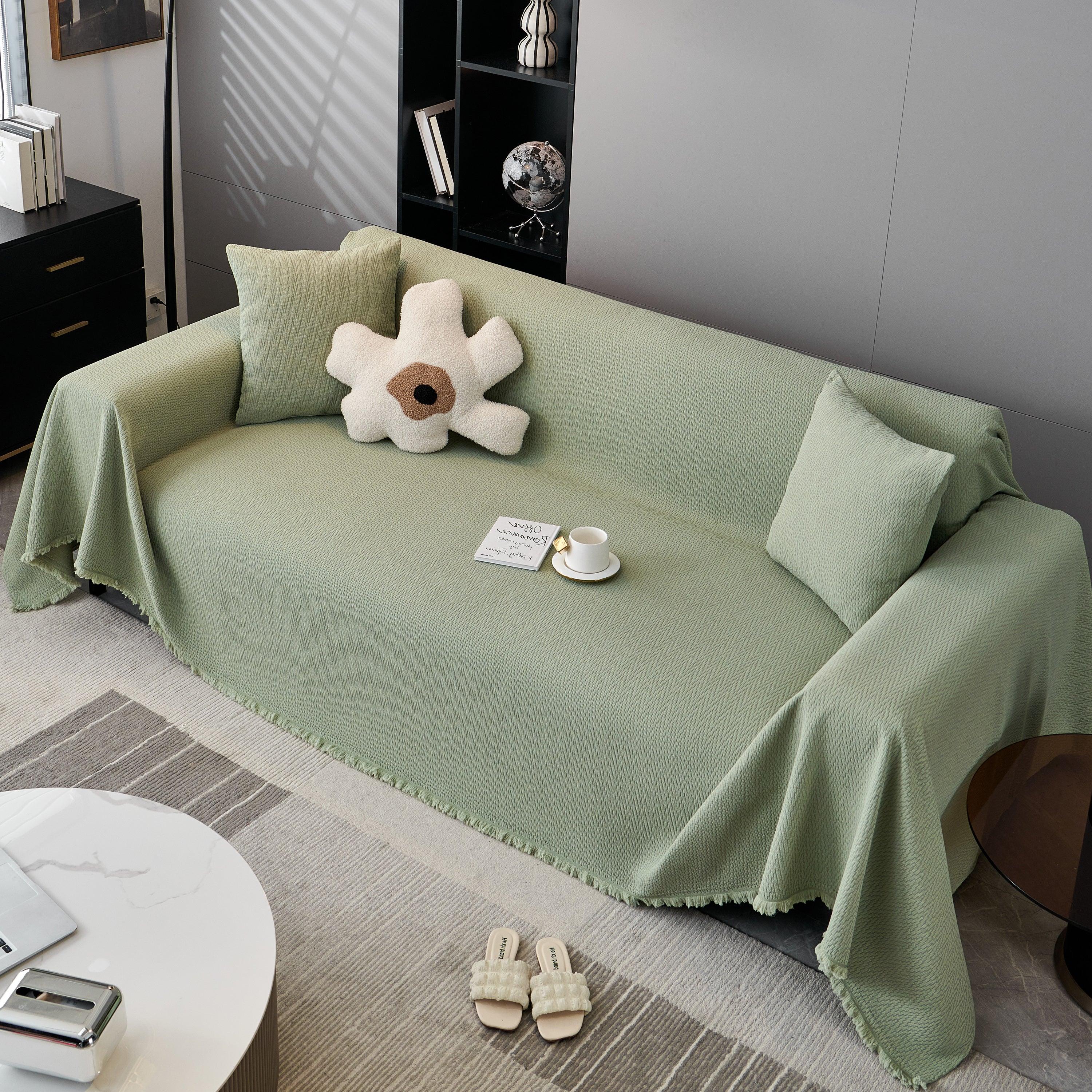 Waterproof Scratch Proof Herringbone Large Throw Blanket for Couch, Chenille Couch Cushion Covers for Pets - TaroTextile