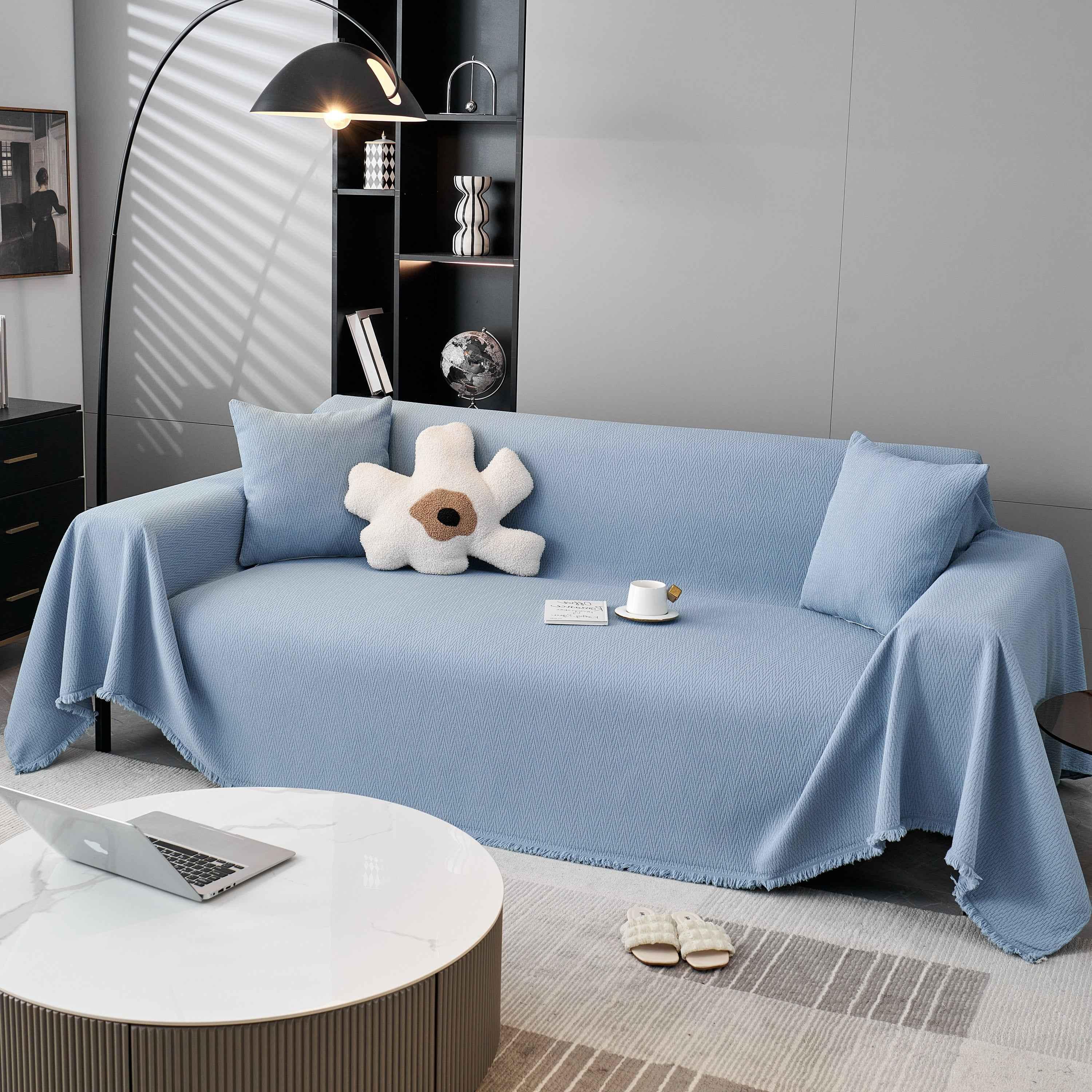 Waterproof Scratch Proof Herringbone Large Throw Blanket for Couch, Chenille Couch Cushion Covers for Pets - TaroTextile