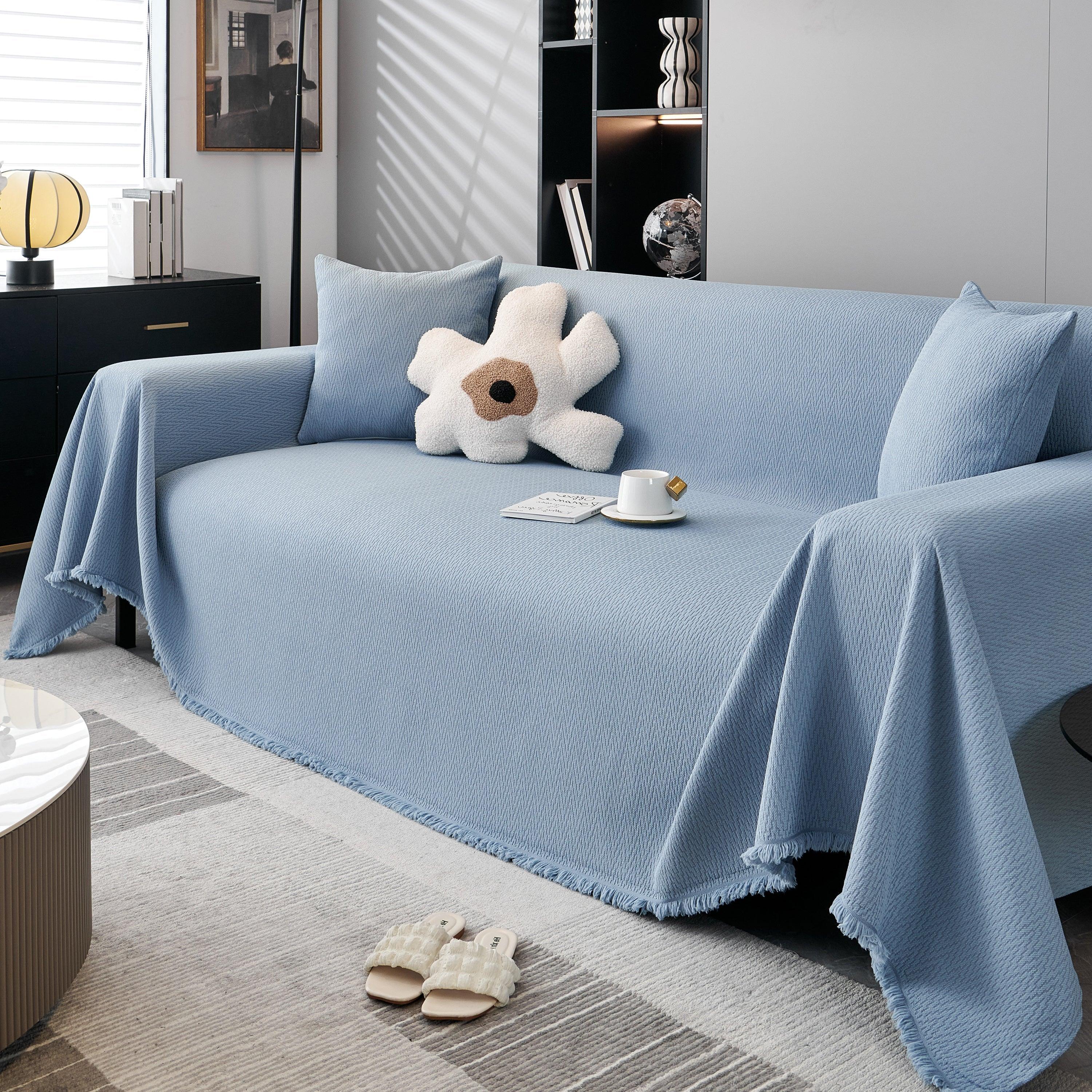 Waterproof Scratch Proof Herringbone Large Throw Blanket for Couch, Chenille Couch Cushion Covers for Pets - TaroTextile