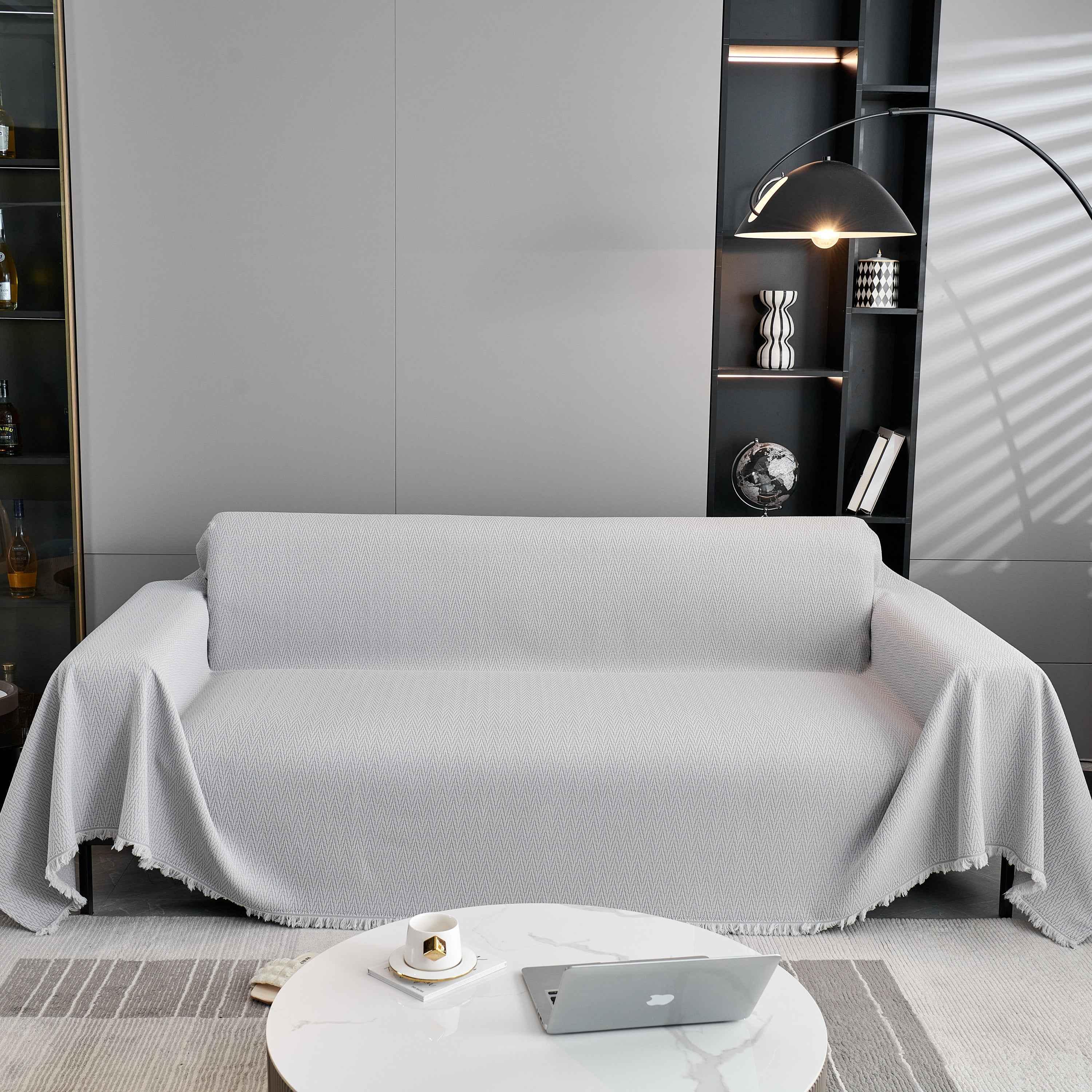 Waterproof Scratch Proof Herringbone Large Throw Blanket for Couch, Chenille Couch Cushion Covers for Pets - TaroTextile