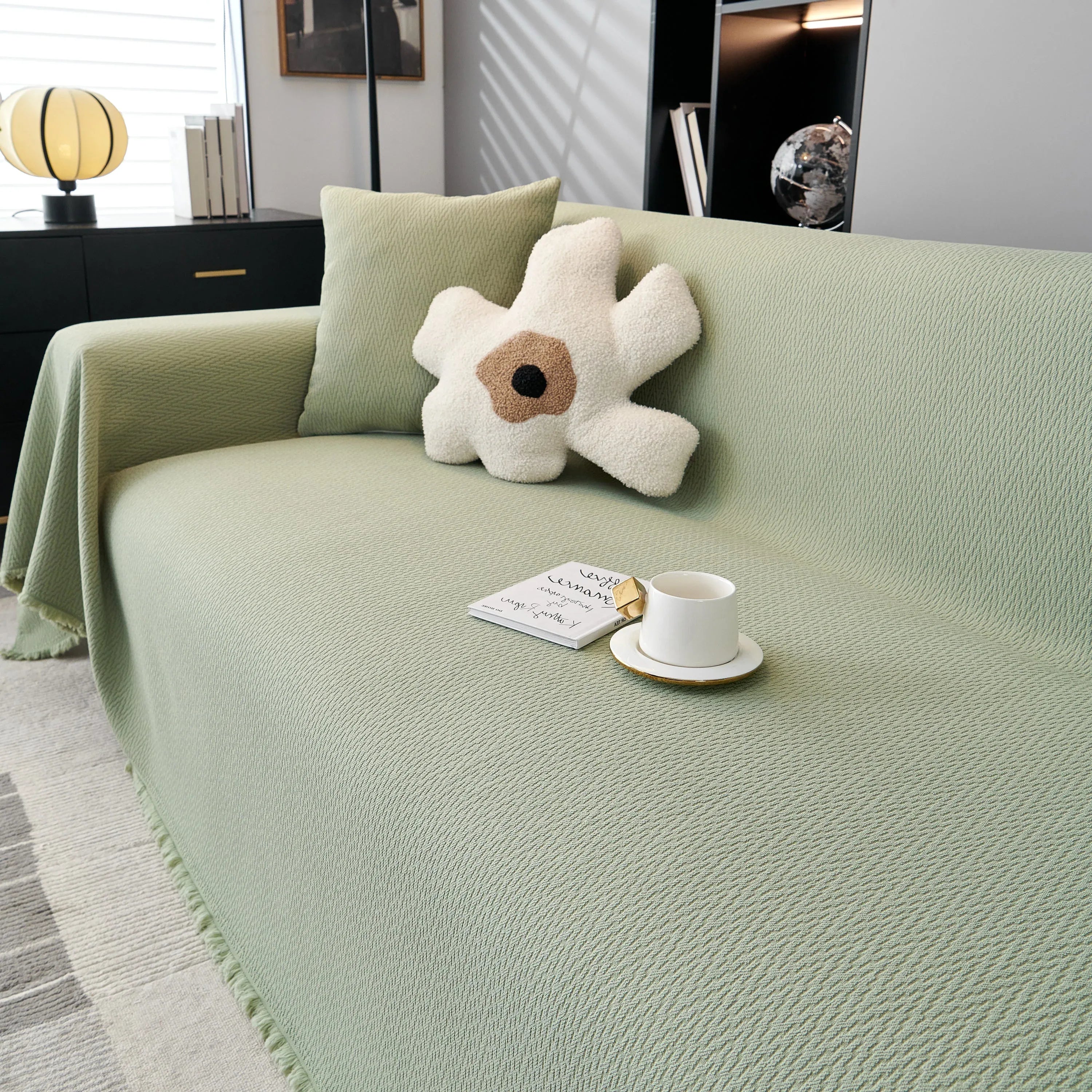 Waterproof Scratch Proof Herringbone Large Throw Blanket for Couch, Chenille Couch Cushion Covers for Pets - TaroTextile