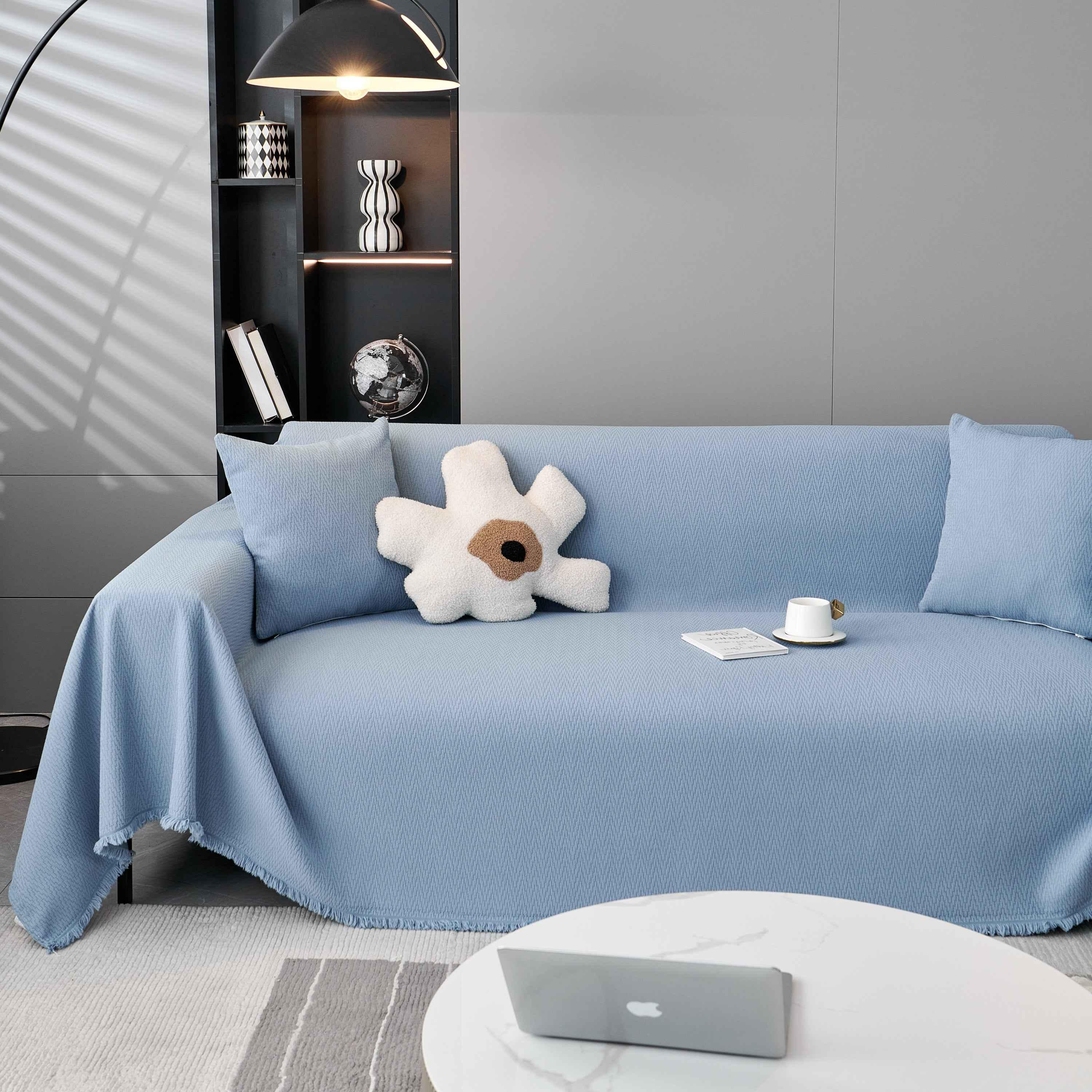 Waterproof Scratch Proof Herringbone Large Throw Blanket for Couch, Chenille Couch Cushion Covers for Pets - TaroTextile