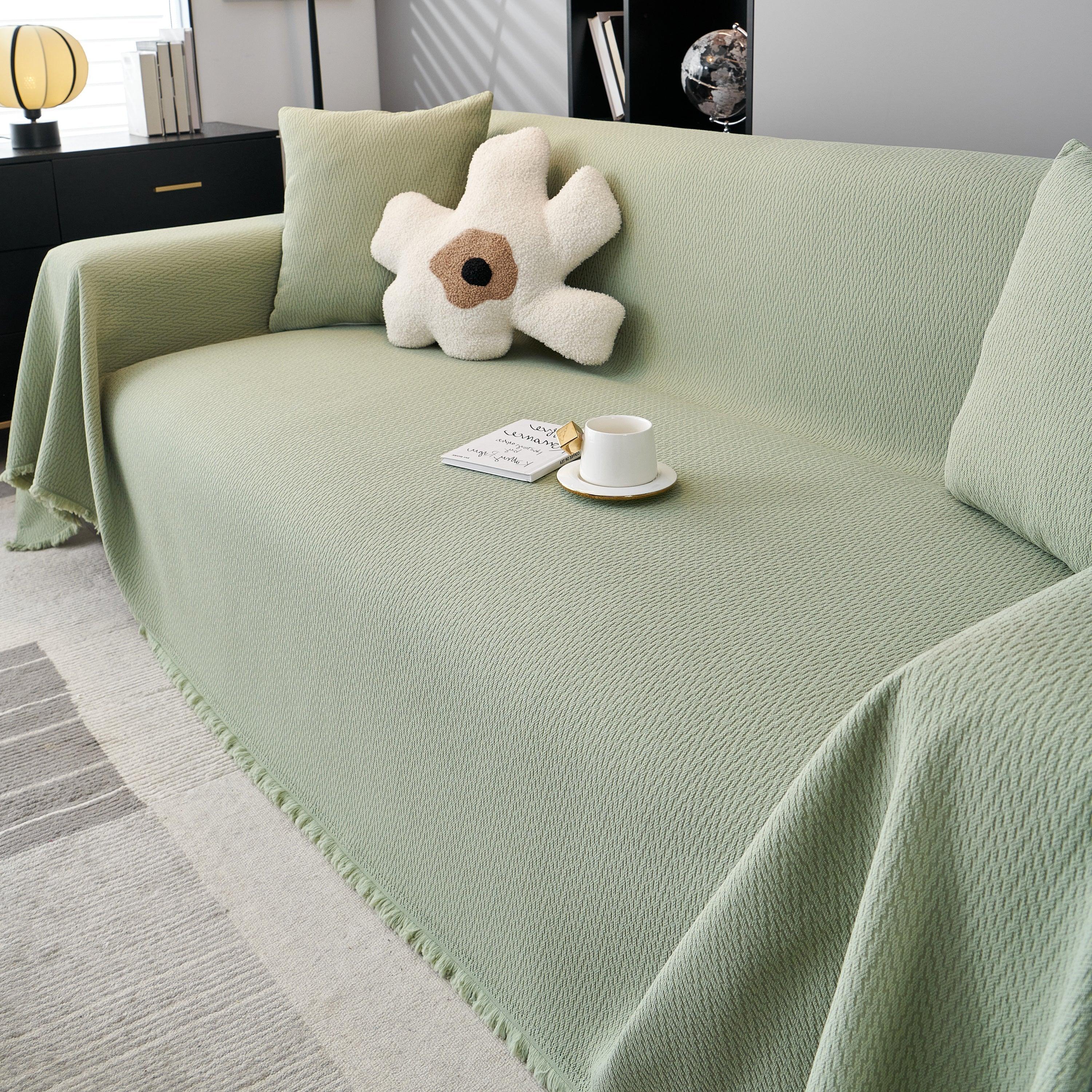 Waterproof Scratch Proof Herringbone Large Throw Blanket for Couch, Chenille Couch Cushion Covers for Pets - TaroTextile