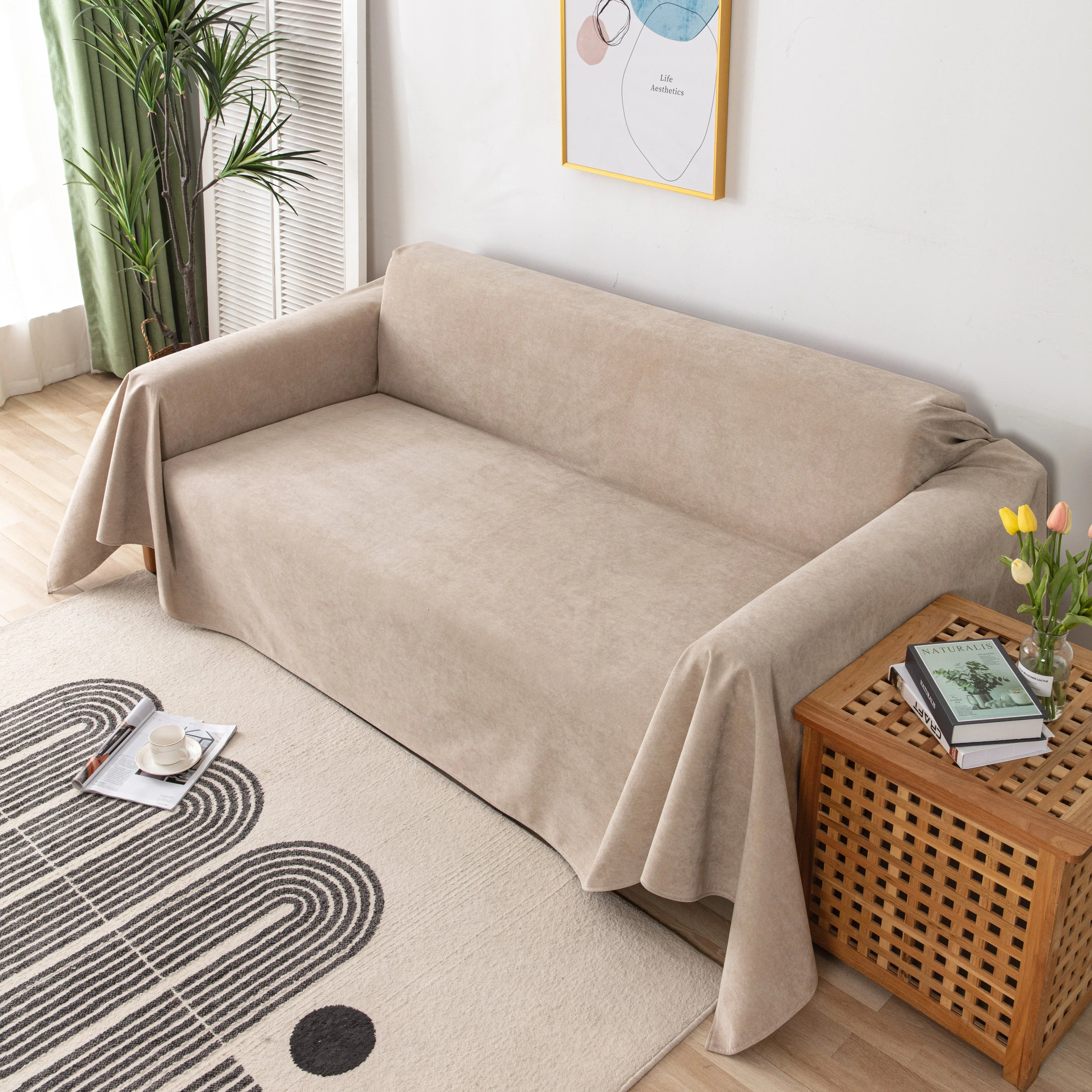 Waterproof Scratch-Resistant Furniture Covers for Pets, Non-Slip Couch Cover Throw - TaroTextile