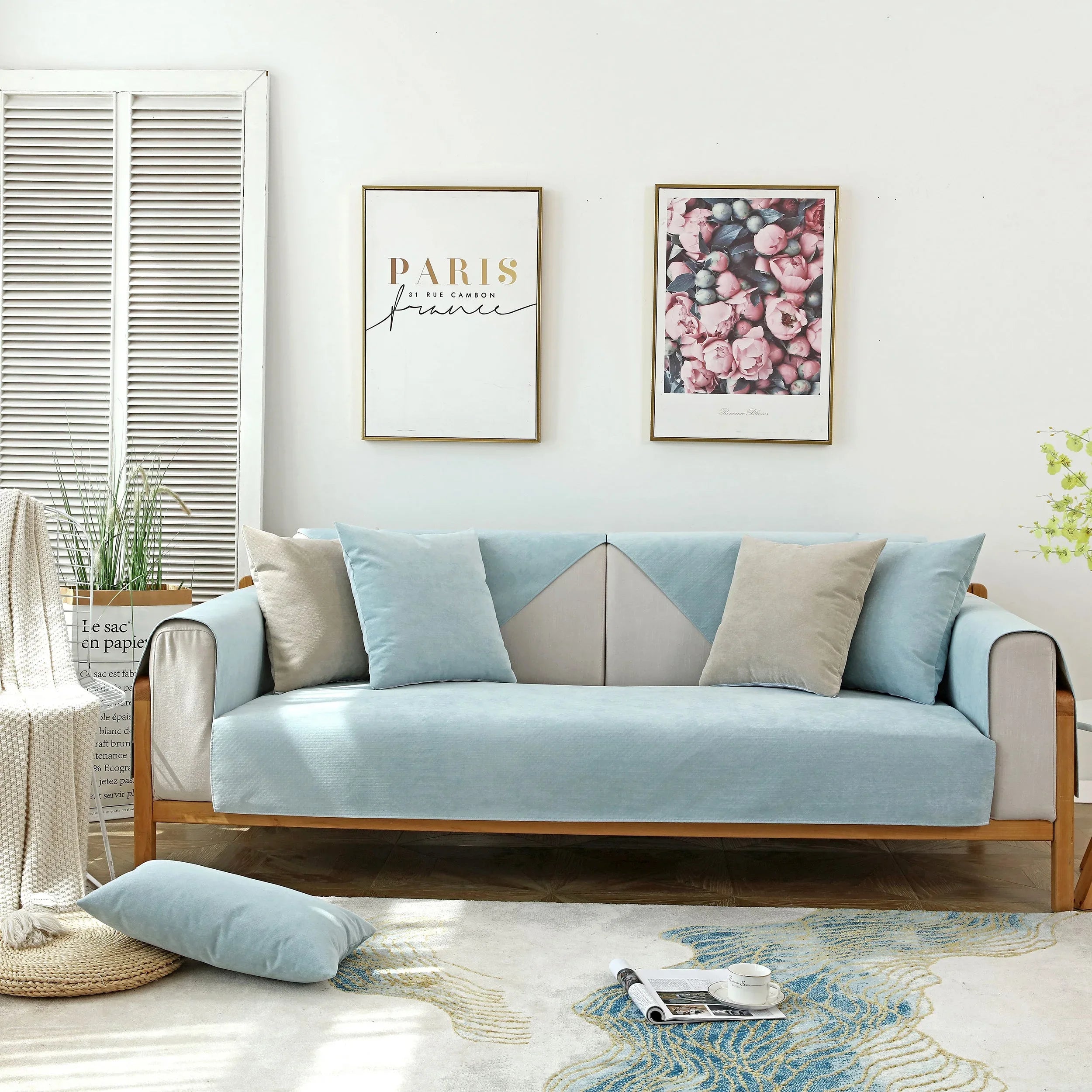 Waterproof Non-Slip Quilted Corduroy Sofa Covers for Pets, Sectional Couch Covers - TaroTextile