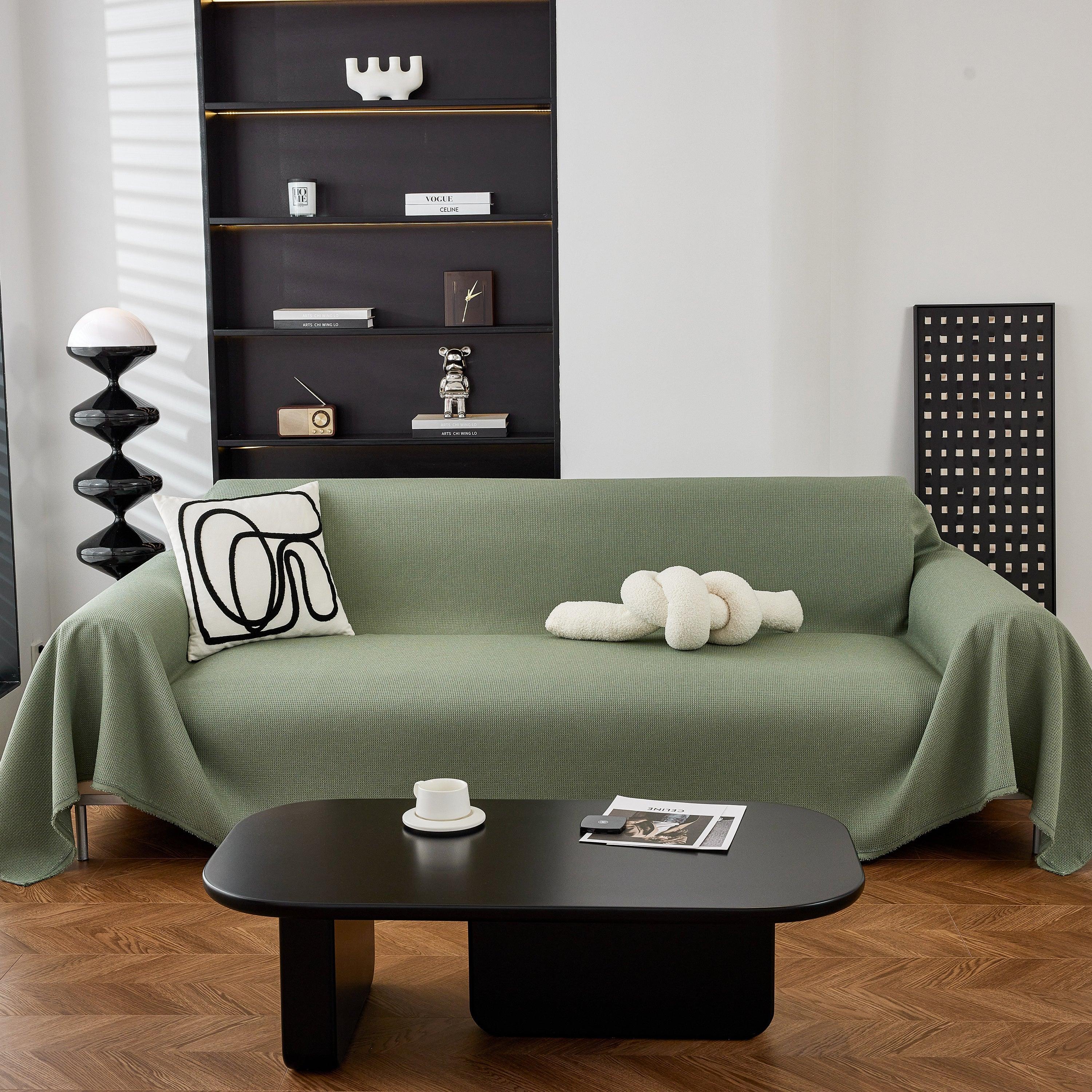 Waterproof Waffle Lattice Sofa Throw, Sofa Towel Cover for Couches, Simple Sofa Cover Blanket - TaroTextile