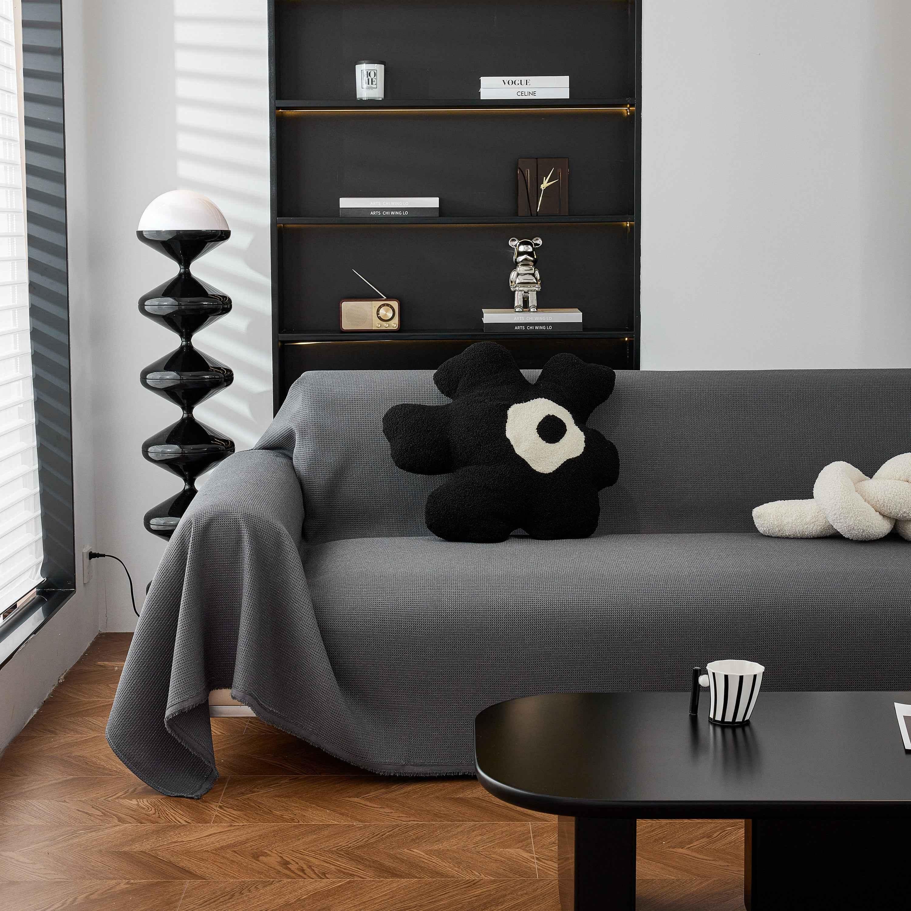 Waterproof Waffle Lattice Sofa Throw, Sofa Towel Cover for Couches, Simple Sofa Cover Blanket - TaroTextile