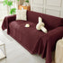 Solid Color Chenille Sofa Throw Blanket, Soft & Plush Decorative Couch Throw Cover