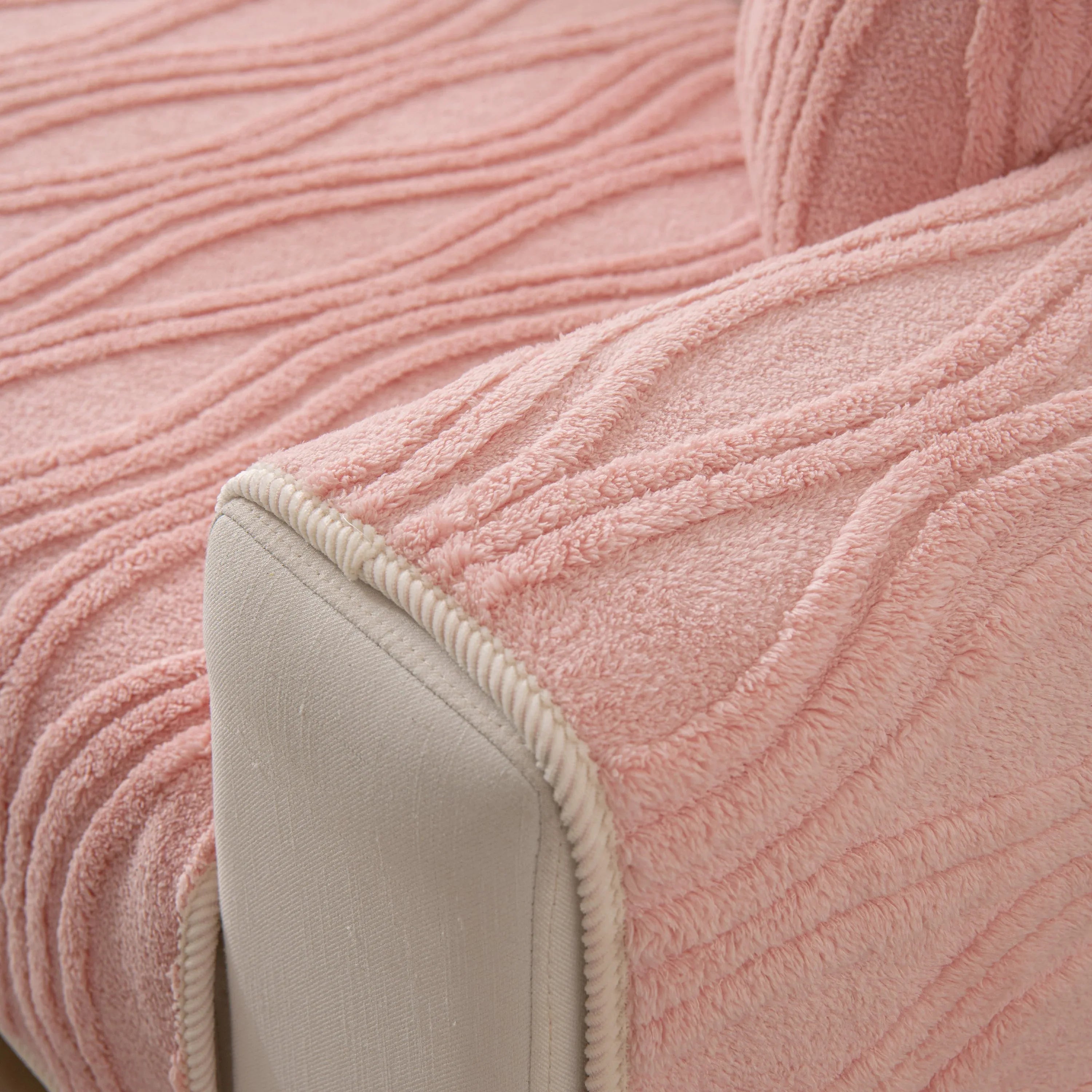Winter Thickened Non-slip Blanket, Three-Dimensional Embossed Cotton Velvet Sofa Cover - TaroTextile