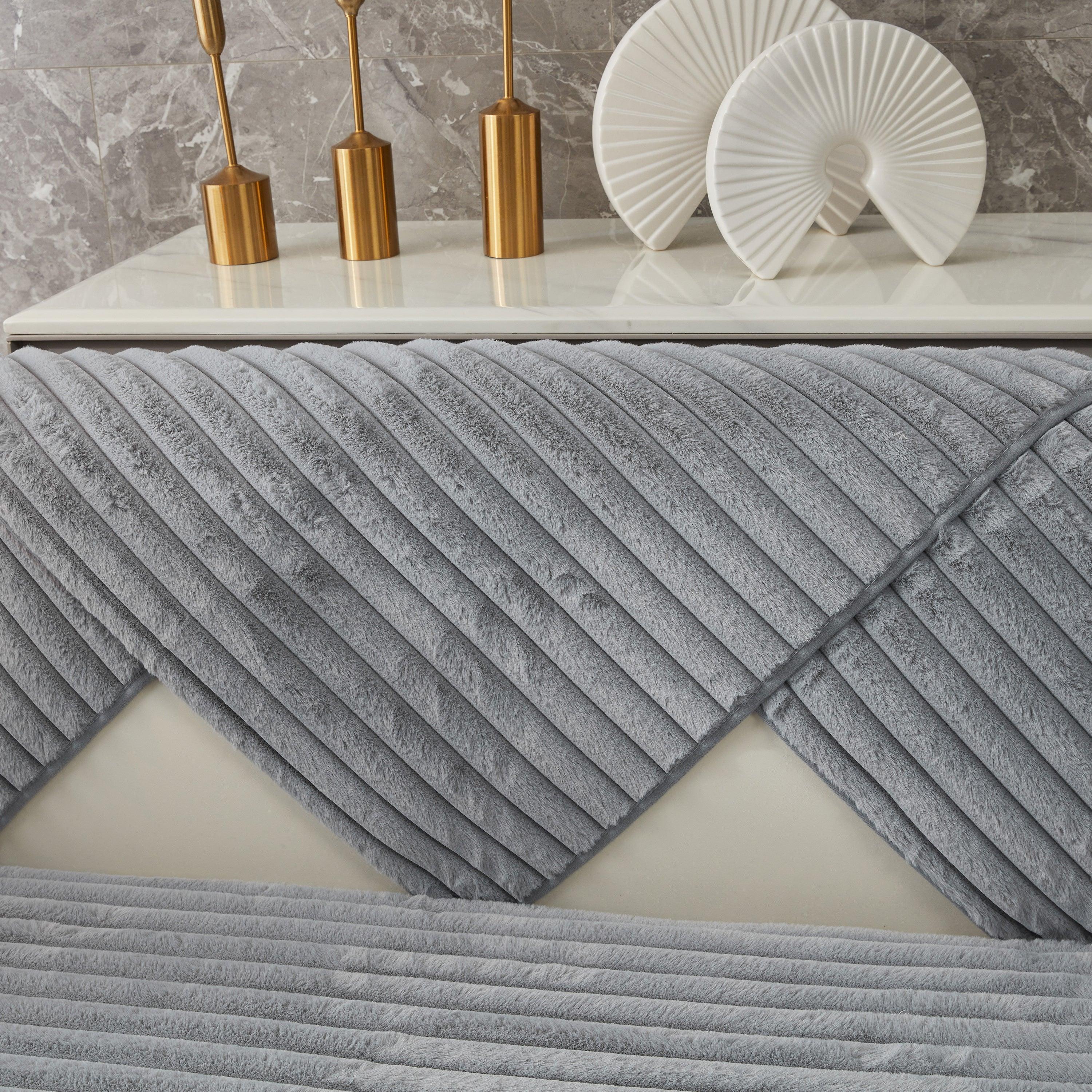 Winter Thickened Rabbit Plush Non-slip Sofa Cushion, Faux Fur Fluffy Furniture Protector - TaroTextile