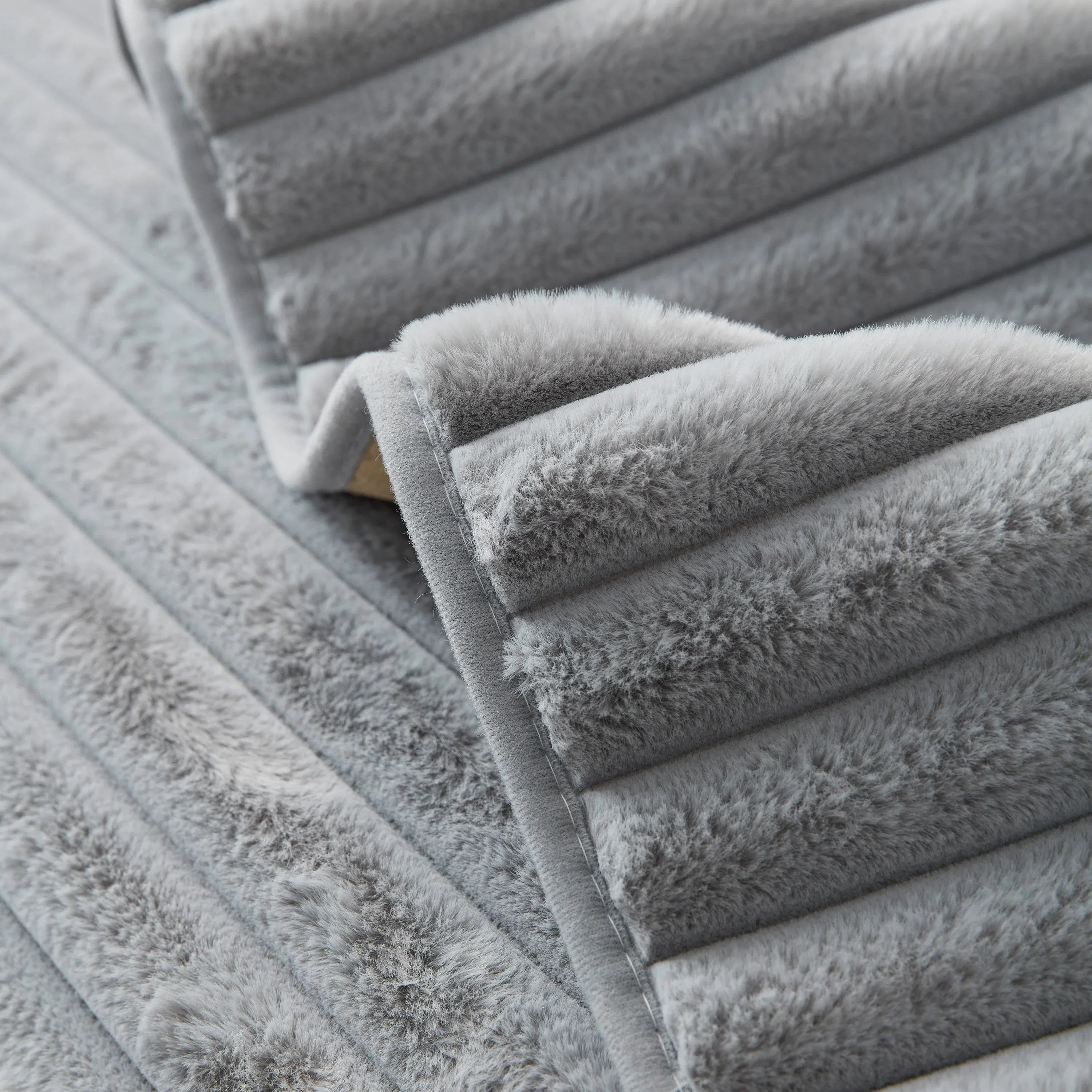 Winter Thickened Rabbit Plush Non-slip Sofa Cushion, Faux Fur Fluffy Furniture Protector - TaroTextile