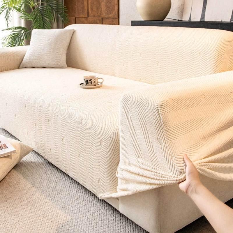 Cozy Stretchy Sofa Slipcover Elastic Flexible L-Shaped Sofa Cover - TaroTextile