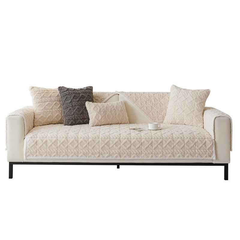 Cozy Plush Sofa Cushion Cover Velvet Seat Chair Cover Durable Slipcover