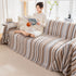 Modern Minimalist Sofa Throw Cover Cotton Knit Throws for Couch Scratch Proof Couch Cover