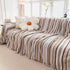 Modern Minimalist Sofa Throw Cover Cotton Knit Throws for Couch Scratch Proof Couch Cover
