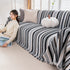 Modern Minimalist Sofa Throw Cover Cotton Knit Throws for Couch Scratch Proof Couch Cover