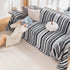 Modern Minimalist Sofa Throw Cover Cotton Knit Throws for Couch Scratch Proof Couch Cover