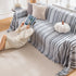 Modern Minimalist Sofa Throw Cover Cotton Knit Throws for Couch Scratch Proof Couch Cover