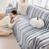Modern Minimalist Sofa Throw Cover Cotton Knit Throws for Couch Scratch Proof Couch Cover
