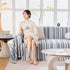 Modern Minimalist Sofa Throw Cover Cotton Knit Throws for Couch Scratch Proof Couch Cover