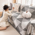 Chenille Geometric Patterned Sofa Throw, Couch Covers for Sectionals for Pets, Throw Cover for Couch