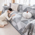 Chenille Geometric Patterned Sofa Throw, Couch Covers for Sectionals for Pets, Throw Cover for Couch